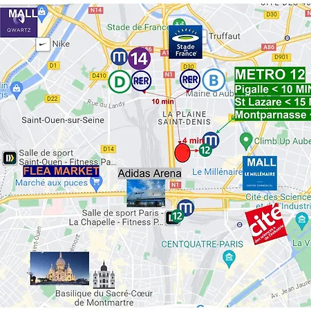 Casa Jamin - Metro - Wifi - Parking - Dream Host Saint-Denis (Seine-Saint-Denis)